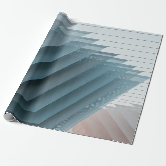 Teal och white digital tapet presentpapper (Utrullad)