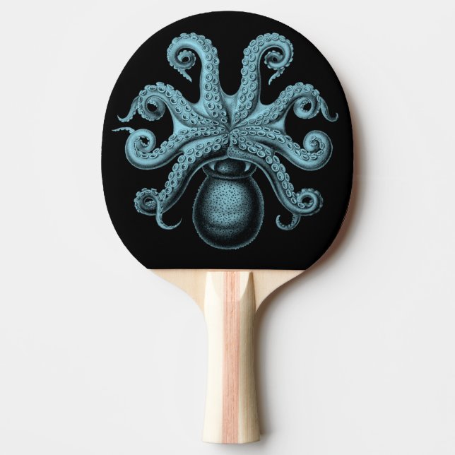 Teal Octopus on Ping Pong Paddle Pingisracket (Framsidan)