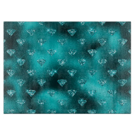 Teal Ombre Glam Glitter Diamonds Mönster
