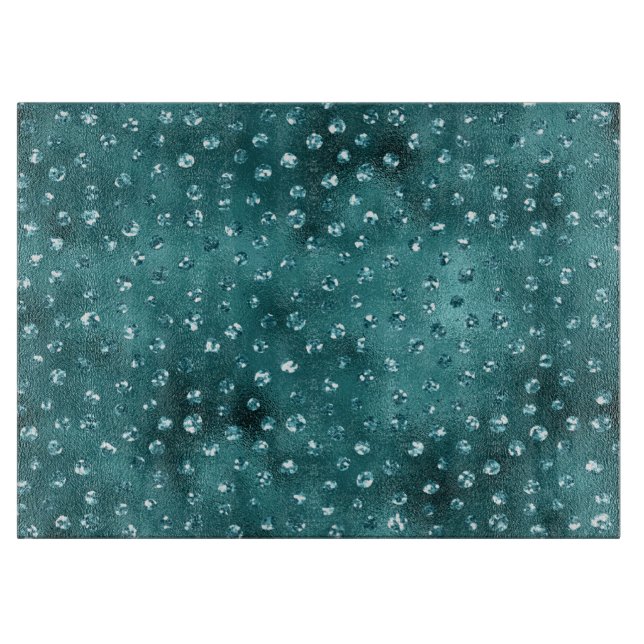 Teal Ombre Glam Glitter Polka dots Mönster (Framsidan)