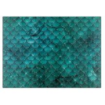 Teal Ombre Glam Sjöjungfru Scales Mönster
