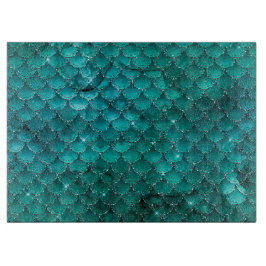 Teal Ombre Glam Sjöjungfru Scales Mönster