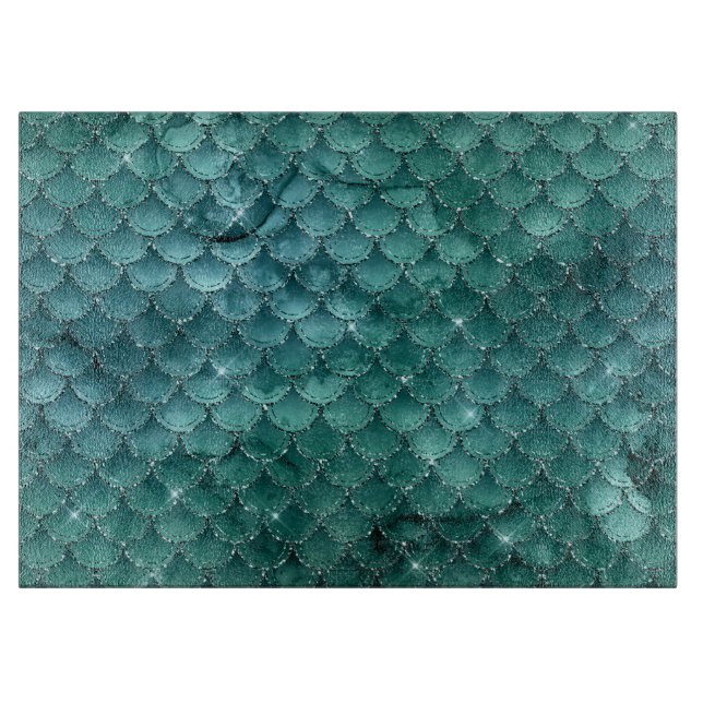 Teal Ombre Glam Sjöjungfru Scales Mönster (Framsidan)