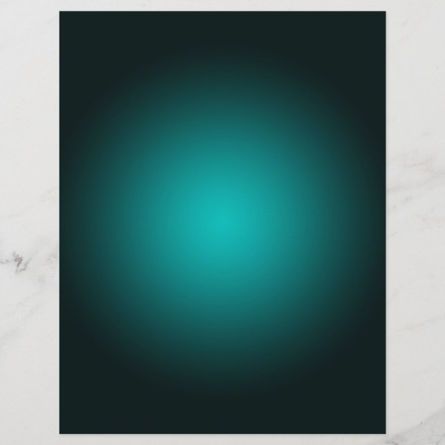 Teal Ombre Grönt Gradient Modern Minimalist Reklamblad (Framsidan)