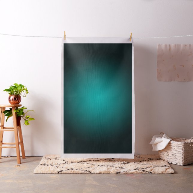 Teal Ombre Grönt Gradient Modern Minimalist Tyg (In Situ)