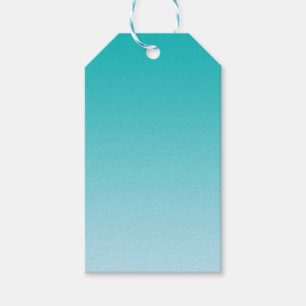 Teal Ombre Presentetikett
