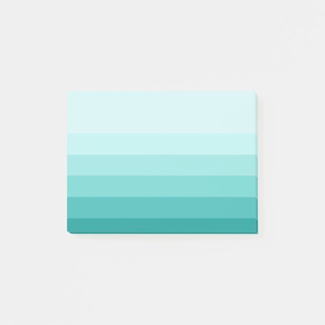 Teal Ombre Rand Post-it Notes Block (Framsida)