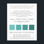Teal Ombre-rutor, målare och dekorator Flygblad<br><div class="desc">Teal Ombre-fyrkanter,  Painter & Decorator Reklam Flyer av Affärskortet Store.</div>