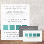 Teal Ombre-rutor, målare och dekorator Reklamblad<br><div class="desc">Teal Ombre-fyrkanter,  Painter & Decorator Reklam Flyer av Affärskortet Store.</div>