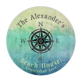 Teal Ombre Sea Nautical Monogram