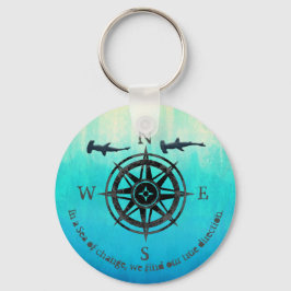 Teal Ombre Sea Nyckelring