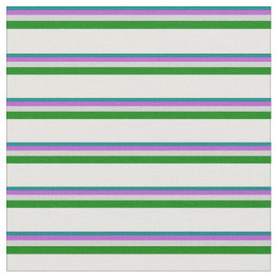 Teal, Orchid, Light Grått, Grönt och Mint Cream Tyg