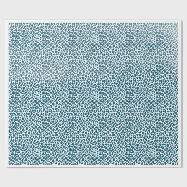 Teal Organic Spotted Pattern Wrapping Paper – Mini Presentpapper (Platt)