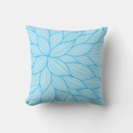 Teal Pastel Petal Watercolor Pillow Kudde