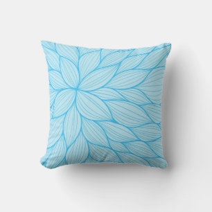 Teal Pastel Petal Watercolor Pillow Kudde