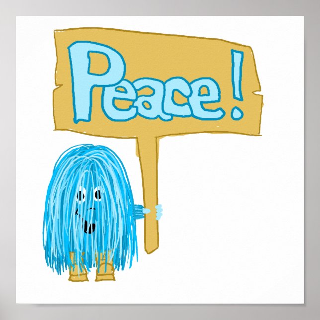 Teal Peace Poster (Framsidan)