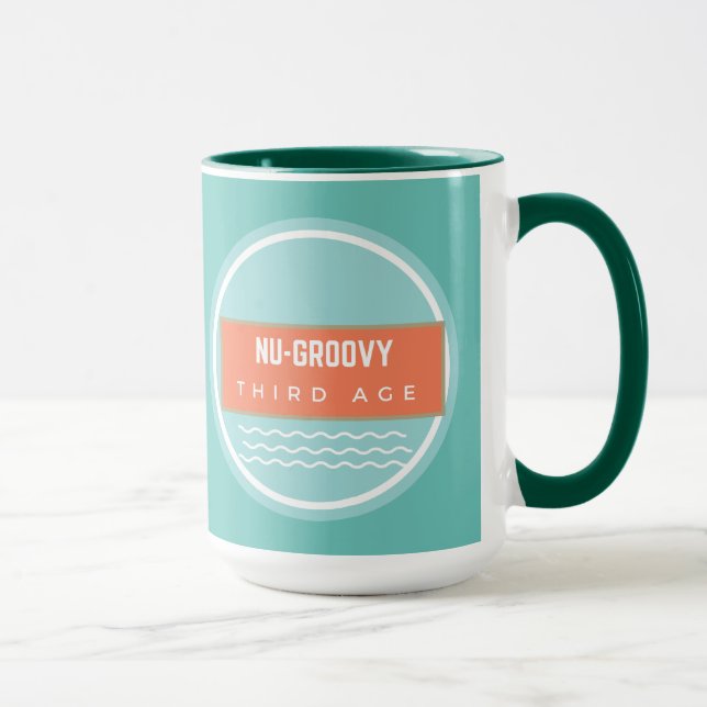 Teal peach nugroovy Tredje åldern Mugg (Höger)