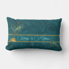 Teal Peacock Custom Wedding for Newlyweds Lumbarkudde