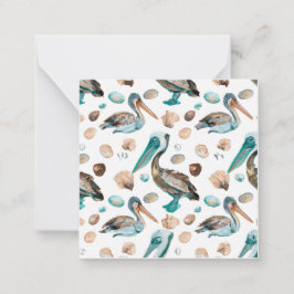 Teal Pelican Notecard Anteckningskort
