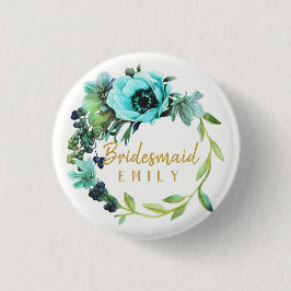 Teal Peony WAN Bridesmaid Namn ID456 Knapp