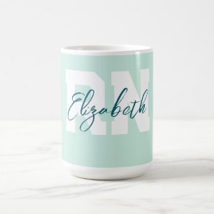 Teal Personlig RN Kaffemugg