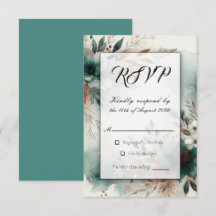 Teal Petals i Bronze Bloom Bröllop