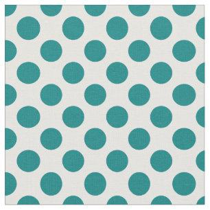 Teal Polka Dot Tyg