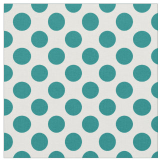 Teal Polka Dot Tyg