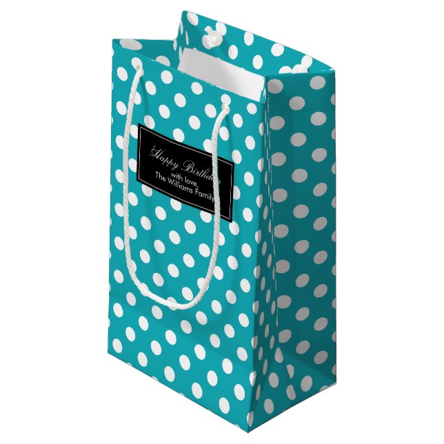 Teal Polka dots (Framsidan Vinklad)