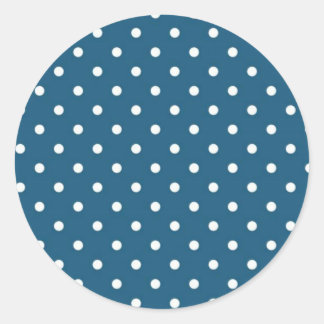 Teal Polka dots Runt Klistermärke