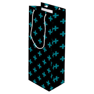 Teal polka kor på svart
