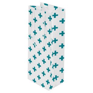 Teal polka kor på vit