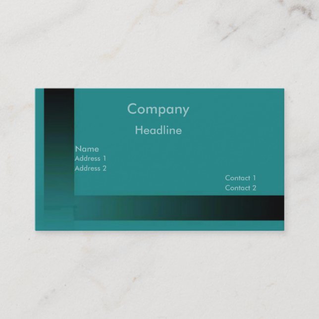 Teal Profile Card Visitkort (Framsida)