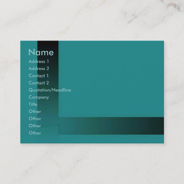 Teal Profile Card Visitkort (Framsida)