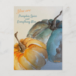 Teal Pumpa Postkort Vykort