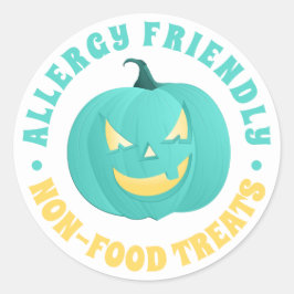 Teal Pumpkin Allergy sparas Non Food Treats Clas Runt Klistermärke