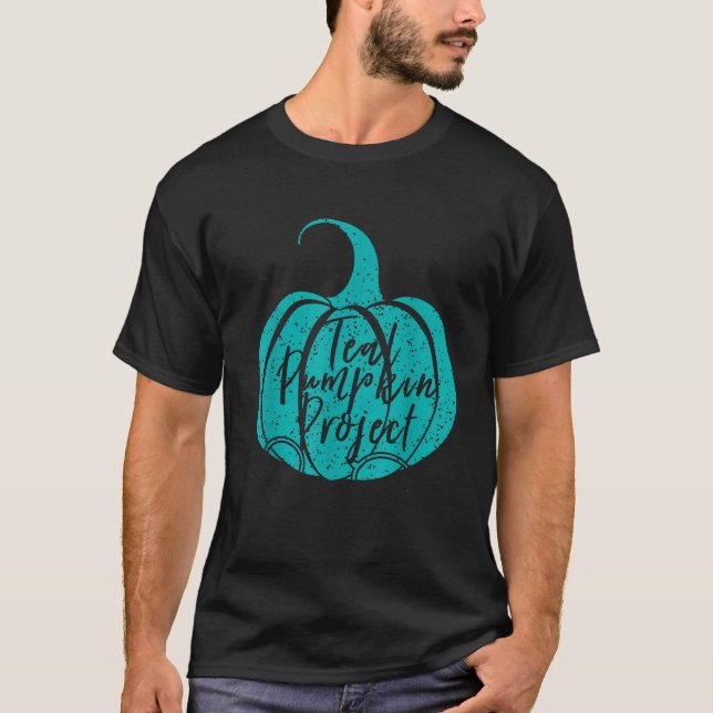 Teal Pumpkin Food Allergy Awareness Halloween Pare T Shirt (Framsida)