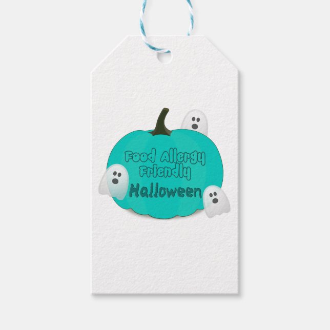Teal Pumpkin Food Allergy Friendly Halloween Presentetikett (Framsidan)