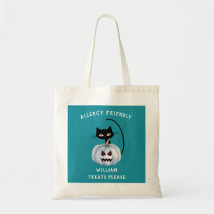 Teal Pumpkin Halloween Black Cat Allergy Friendly Tygkasse