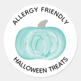 Teal Pumpkin Halloween Nonfood Trems Runt Klistermärke