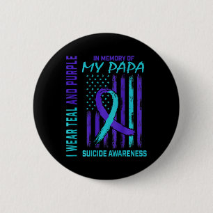 Teal Purple Ribbon Suicide Awareness Flag Papa Bac Knapp