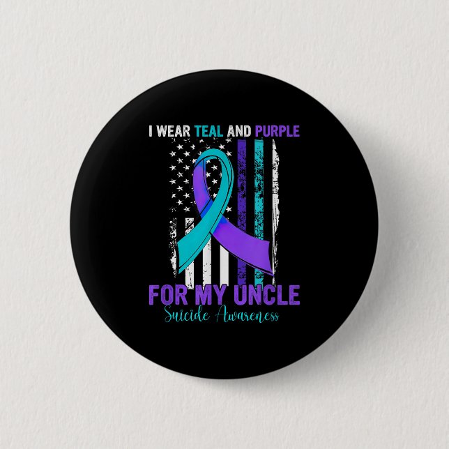 Teal Purple Ribbon Suicide Awareness Flag Uncle  Knapp (Framsida)