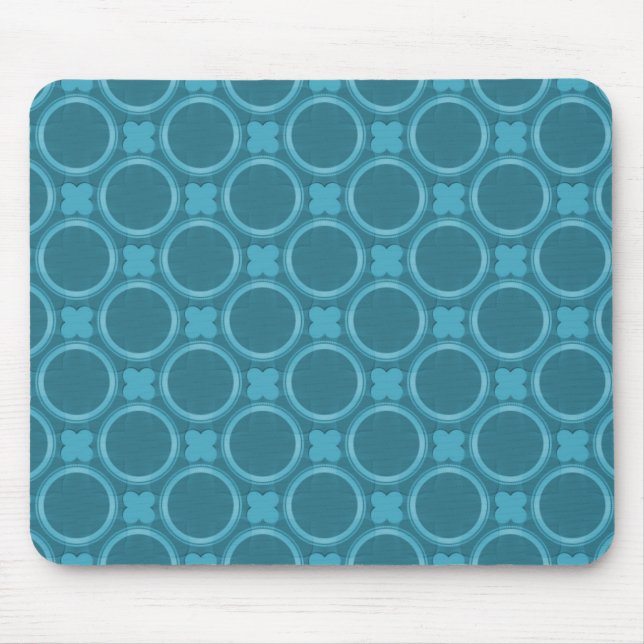 Teal Quirky Charm Mousepad Musmatta (Framsidan)