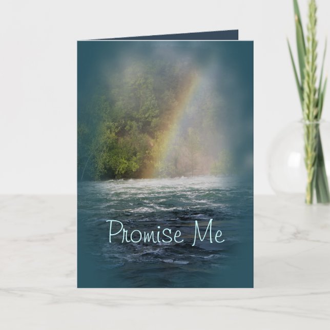 Teal Rainbow anpassa valfri tillfälle Kort (Framsida)