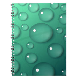 Teal Rainfall Struktur Anteckningsbok Med Spiral