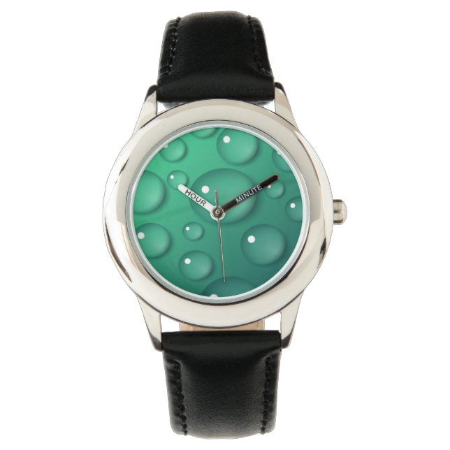 Teal Rainfall Struktur Armbandsur (Framsida)
