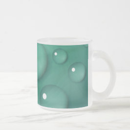 Teal Rainfall Struktur Frostad Glasmugg