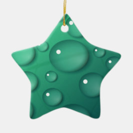 Teal Rainfall Struktur Julgransprydnad Keramik