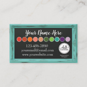 Teal Ram Chalkboard Chalk Couture Visitkort