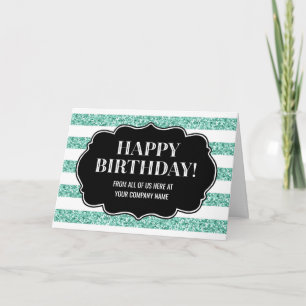 Teal Rand business from Group Birthday Kort
